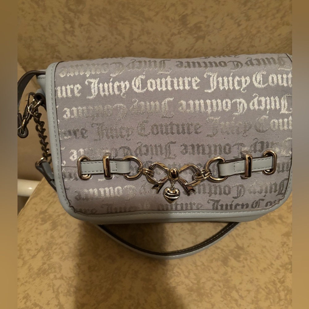 Juicy Couture Silver and baby Blue  Crossbody Bag brand new
